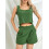 (XL, Green) Γυναικεία καλοκαιρινά σετ με τσέπες 13