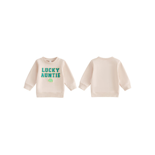 (12-18 Months, Khaki) Φούτερ Ιρλανδικού Φεστιβάλ με Τριφύλλι 1