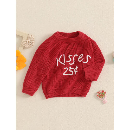 (6-12 Months, Red) Πουλόβερ για νήπια Αγίου Βαλεντίνου 2