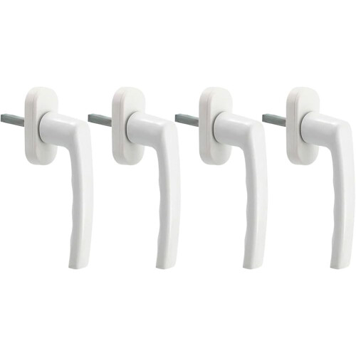 4pcs Aluminum Locking Window Handles with Secure Grip, Universal Left Right Fit, Easy Installation