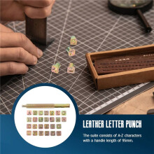 26Pcs Steel Alphabet Stamps Punch Set for Leather Stamps Tools 26 English Letters Metal Stamp Set Leathercraft
