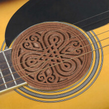 Gitarre Holz Schallloch Schall Loch Abdeckung Block Feedback Buffer Mahagoni Holz Für Eq Akustische Volksgitarren 7 #