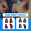 Kit per Chitarra Include 8 Pezzi per Chitarra e Plettri (In Celluloide Blu e Metallo), 5 Pezzi Protezioni per Chitarra Trasparente 5