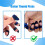 Kit per Chitarra Include 8 Pezzi per Chitarra e Plettri (In Celluloide Blu e Metallo), 5 Pezzi Protezioni per Chitarra Trasparente 6