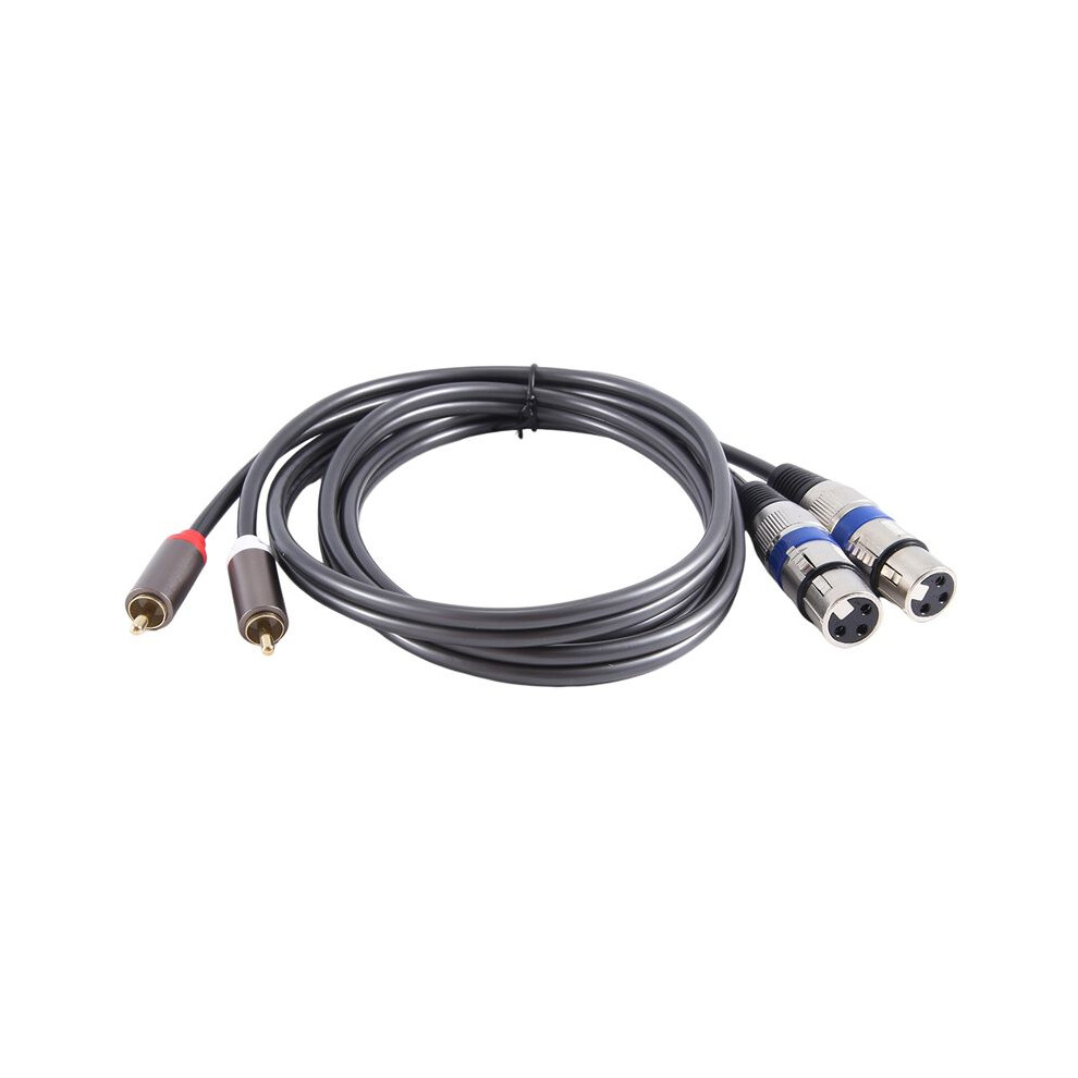 Hifi Audio Cable 2 Rca Male To Xlr 3 Pin Female Mixing Console Amplifier Dual Xlr To Dual Rca Shileded Cable 1.5M 4714183052638