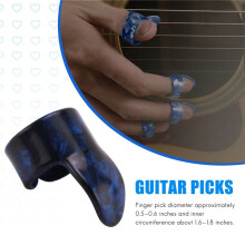 Guitar Kit Includes 8 Pieces Guitar Thumb and Finger Picks (Metal and Celluloid), 5 Pieces Clear Guitar Finger Protectors