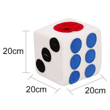 Pet Dog Plush Dice Toy Food Dispenser Treat Puzzle Toy for Puppy Dog Intellegent Training Toy Food Leaking Playing Plush Dice
