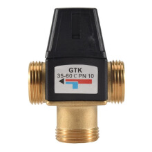 1 Pcs 3 Way DN25 External Thread Brass Thermostatic Mixing Valve Solar Water Heater Thermostatic Valve