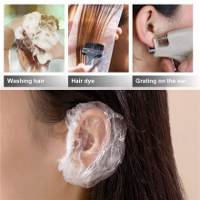Cuffie Monouso Da 100 Pezzi per Doccia / Tinture per Capelli, Tappi Copri Paraorecchie Impermeabili per Salone / Uso Domestico