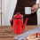 1.1L Enamel Coffee Pot Hand Tea Kettle Induction Cooker Gas Stove Universal Red 2