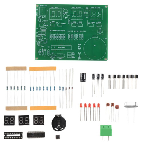 AT89C2051 6 Digital LED Display Electronic Clock DIY Kit Receiver for  Flux
