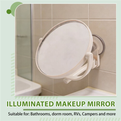 Bath Mirror Cosmetic Mirror 1X/3X Magnification Suction Cup Adjustable Makeup Mirror Double-Sided Bathroom Mirror 1