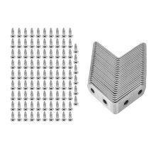 Staffe Angolari nel Acciaio Inossidabile Da 24 Pezzi (1,57 X 1,57 Pollici, 40 X 40 Mm) Staffa Angolare Ad Angolo Retto Fissaggio Staffa Angolare un