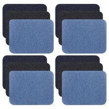 Iron  Denim Patches For Clothing Jeans 12 Pcs, 3 Colors (4.9 inch X 3.7 inch)