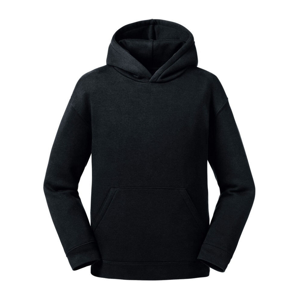Russell (13-14 Years, Black) Childrens/Kids Authentic Hooded Sweatshirt