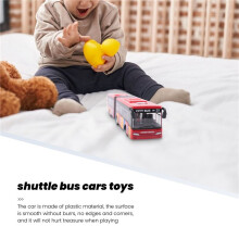 Children'S Diecast Model Vehicle Shuttle Bus Car Toys Small Baby Pull Back Toys Red