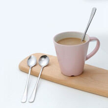 New 1Pc Long Handle Stainless Steel Tea Coffee Spoon Cocktail Ice Cream Spoon Spoons Cutlery Round