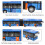 Children'S Diecast Model Fordon Shuttle Buss Billeksaker Små Baby Pull Back-Leksaker Blå 4