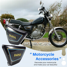 1 Pair Right & Left Frame Side Covers Panels For Motorcycle Parts Gn 250 Gn250 Gn250 Motorcycle Parts Black