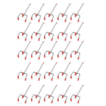 25 Stuks 100 mm Ophangbordhaken Slat Wall Retail Display Shop Peg Hang Past op Home Hanger Chroom Metaal 1-1,5 Kg Laden