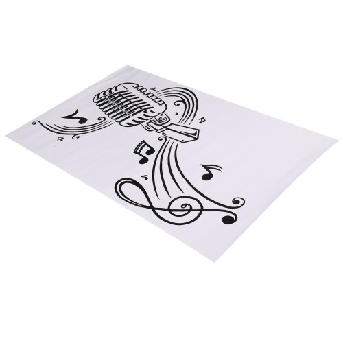 Microphone Music Note Wall Art Musical Notes Sticker For Ktv Bar Background Home Decorations 2