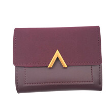 Matte Leather Small Women Wallet Womens Wallets And Purses Short Female Coin Purse Credit Card Holder Wine Red