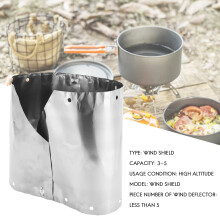 Pure Titanium Camping Stove Wind Shield Camping Stove Wind Screen Outdoor Gas Stove Windproof Windshield 19Cm