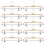10 Pack Solid Finish Holz Hosen / Rock Kleider BüGel mit Anti-Rost Clips Kleider BüGel 1
