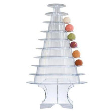 10 Lagen Macaron Tower Macaroon Display Stand Babyshower Verjaardagsfeestje Taartversieringen Bruiloft Decoratie Transparant