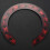 1 Pcs Soundhole Rosette Decal Sticker with Red Pattern for Acoustic Classical Guitar Parts Replacement 4