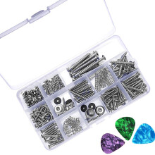 1 Set Kit de Vis pour Guitare éLectrique BoîTe de Tri pour Ponts Accordeurs Commutateurs Plaques de Protection pour le Cou Ressorts 3 PièCes de