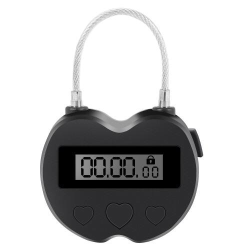 Lock LCD Display  Lock Multifunction Travel Electronic Timer, Waterproof USB Rechargeable Temporary Timer Padlock