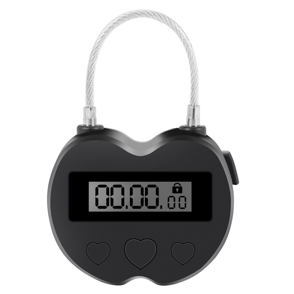 Lock LCD Display  Lock Multifunction Travel Electronic Timer, Waterproof USB Rechargeable Temporary Timer Padlock