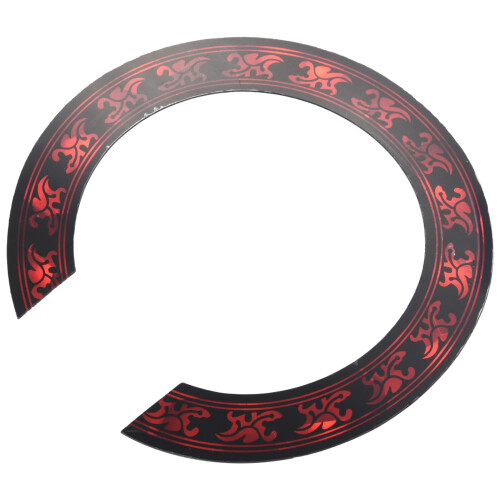 1 Pcs Soundhole Rosette Decal Sticker with Red Pattern for Acoustic Classical Guitar Parts Replacement 1