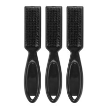 3Pcs Fade Brush Comb Scissors Cleaning Brush Barber Shop Skin Fade Vintage Oil Shape Carving Cleaning Brush