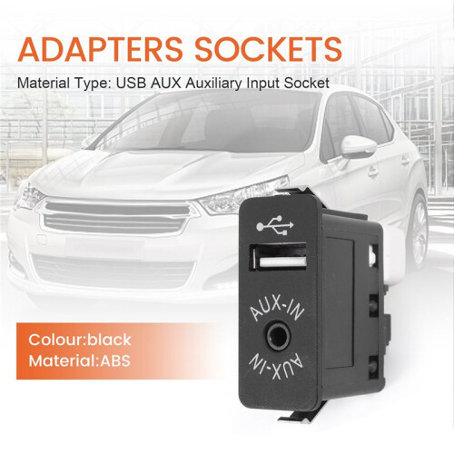 Car USB AUX In Plug Auxiliary Input Socket Adapter for  E81 E87 E90 F10 F12 E70 X4 X5 X6 2