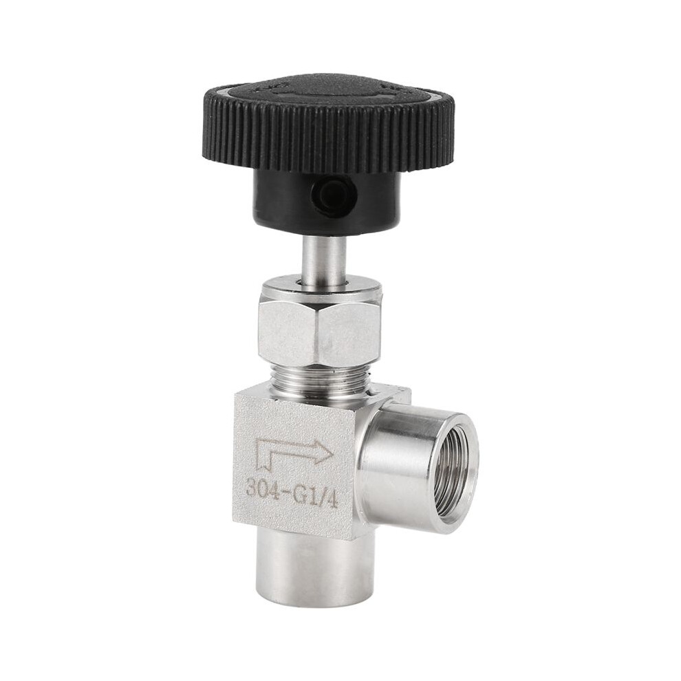 Needle Valve Adjustable Needle Valve 1/4 Inch Right Angle Female Thread Bsp Ss304 For Water Gas Oil 4712242025036