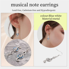 Exquisite Musical Symbol Earrings Treble Clef Note Earrings Earrings Note Earrings Temperament Female Earring