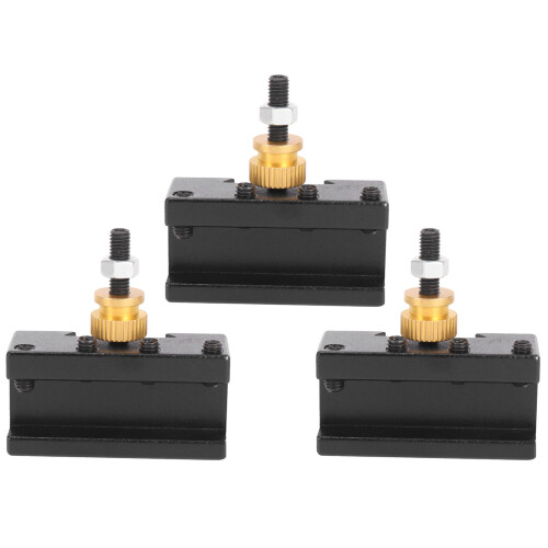 3Pcs  Lathe Quick Change Tools Post Holder Kit (1/4-1/2Inch), CNC Boring/Turning/Facing Holder Set