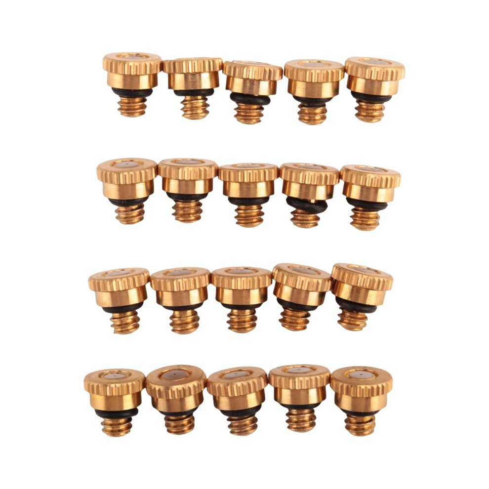 20Pcs Brass Misting Nozzles For Cooling System 0.012 Inch(0.3 Mm) Water Spray Nozzle Sprinklers Misting Cooling 4712528675146