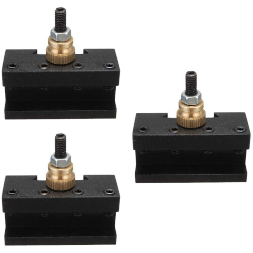 3Pcs  Lathe Quick Change Tools Post Holder Kit (1/4-1/2Inch), CNC Boring/Turning/Facing Holder Set 1