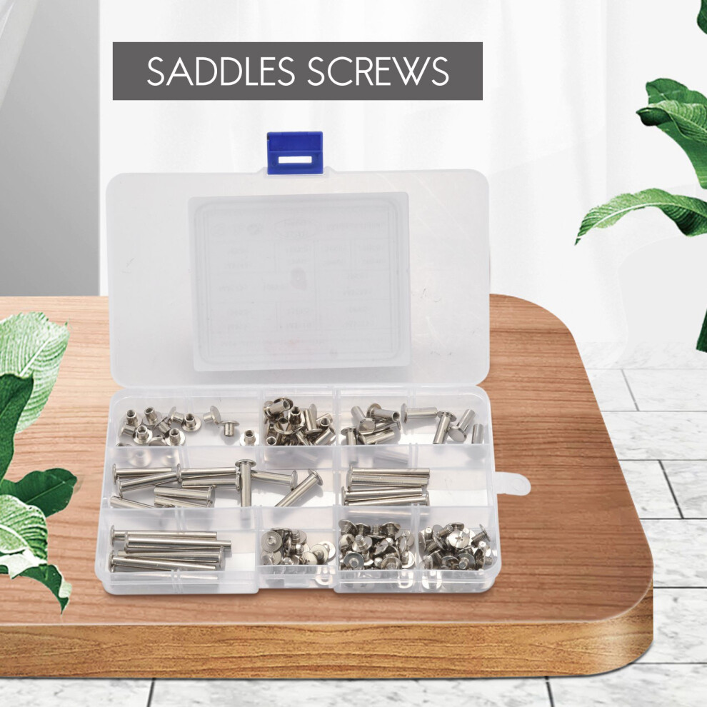 Chicago Screw Binding Screws Posts Assortment Kit For Diy Leather Bookbinding Crafts(120Pcs,M5) 4714092087158