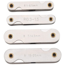 Radius Gauge Set,4Pcs Stainless Steel Radius Fillet Gauge Measuring Tool (R0.3-1.5/ R1-6.5/ R7-14.5/ R15-25)