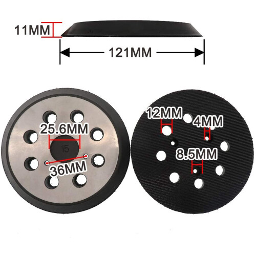 5 Inch 8 Hole Hook and Loop Sander Pad,Replacement Sander Pad for  DW421/K, DW423/K DW426 1