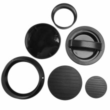 3 in 1 Burger Press Patty Stuffed Burger Maker with 120Pcs Burger Paper Non Stick Sliders Beef Burger Press - Black