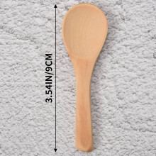 50 Pieces Small Wooden Spoons Nature Spoons Wood Honey Teaspoon Cooking Condiments Spoons for Kitchen (Light Brown)
