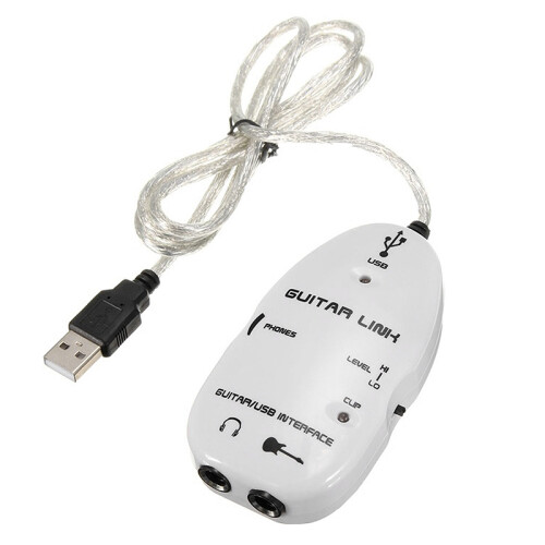 6,3 mm Jack Till USB Guitar Link Kabel Adapter Gitarr Till PC Inspelning Uppspelning Gitarr Effekter Kabel USB Gitarr Adapter