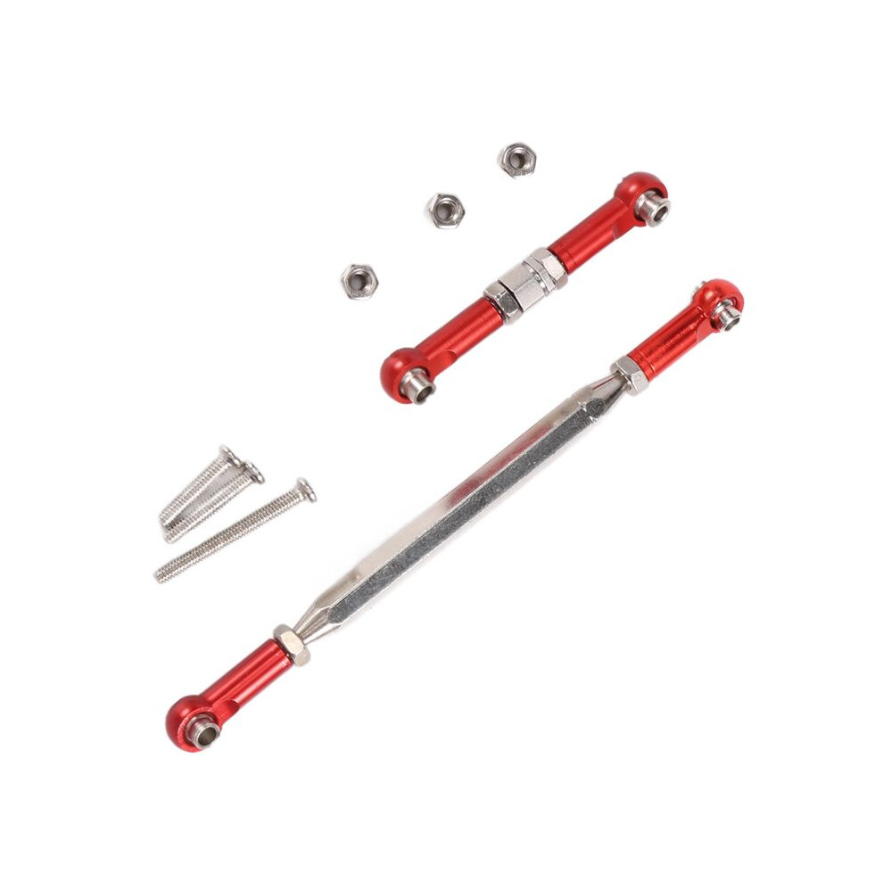 Metal Adjustable Steering Linkage Servo Link Pull Rod Turnbuckle For Mn D90 D99 Mn-90 -45 1/12 Rc Car Crawler, Red 4714092051401