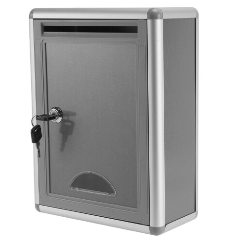 Vintage Lockable Secure Mail Letter Post Box Mailbox Post Box for Home Garden Ornament Decor