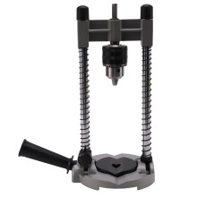 1 Pcs Multifunctional Drill Stand Adjustable 45-90 Angle Drill Guide Attachment, with Chuck Drill Holder Stand, for Electric Drill
